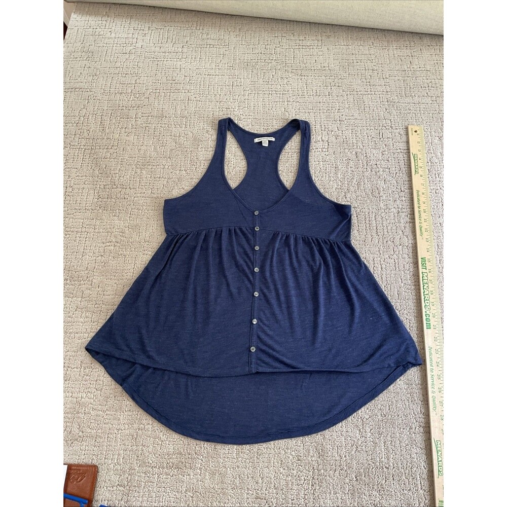 American Eagle Outfitters Tank Top, Women's Size Medium, Blue Button Up.EUC - Picture 2 of 14
